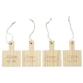 COOK CONCEPT KU6536 Repose Poelon A Raclette en Bois X4 Cuisine Cuisson Specifique Plaque Rechaud Plancha Barbecue, Pin