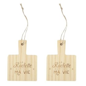 COOK CONCEPT KU6536 Repose Poelon A Raclette en Bois X4 Cuisine Cuisson Specifique Plaque Rechaud Plancha Barbecue, Pin