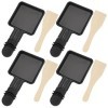 K KUMEED 4PCS Coupelle Raclette Barbecue et 4PCS Spatules à Raclette en Bois Poêlon Raclette Grill Revêtement Antiadhésif en 