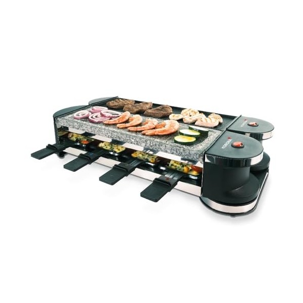 Korona 45071 Barbecue électrique de table rotative/Raclette | Pour 8 personnes | Plaque de cuisson antiadhésive,Nettoyage Fac
