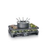 SEVERIN Appareil à Fondue et Raclette pour 8 personnes, Appareil à raclette 2 en 1 avec Plaque de cuisson et Service à fondue