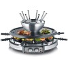 SEVERIN Appareil à Fondue et Raclette pour 8 personnes, Appareil à raclette 2 en 1 avec Plaque de cuisson et Service à fondue...