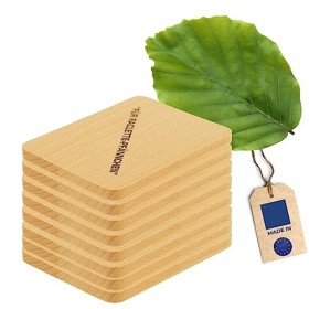 HOFMEISTER® Lot de 8 Dessous de Verre pour poêles à raclette en Bois de 10 cm - Prêts à raclette et Tables Contre lhuile et 