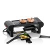Kela 66490 appareil à raclette électrique avec grill, 2 personnes, coloris noir, Bernina