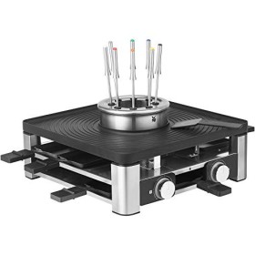 WMF Lumero Station Gourmet 3-en-1, Raclette, Appareil à fondue, Grill électrique dintérieur, 8 personnes, Gamme complète da