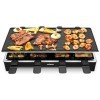 Cusimax 1500W Raclette Gril Alu Multifonction 8 Personnes, Poêles antiadhésif, Gril électrique, Appareil à Raclette, Plaque d
