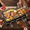 Cusimax 1500W Raclette Gril Alu Multifonction 8 Personnes, Poêles antiadhésif, Gril électrique, Appareil à Raclette, Plaque d