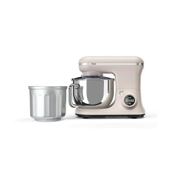 Princess Machine de cuisine numérique Nordic, Bol 5L Acier Inox, 8 Vitesses, Contrôle Digital, Sorbetière, 1200 W, Sans BPA, 