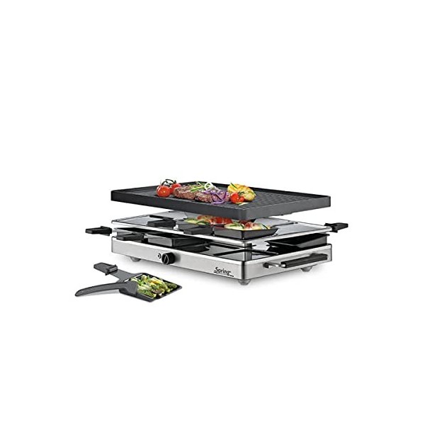 Spring Raclette avec plaque de cuisson en aluminium KP3267310001 - Raclette avec plaque de cuisson en aluminium - Noir - Tail