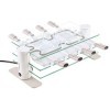 LAGRANGE Appareil à raclette 8 personnes, 1000 W, Plateaux verre, poêlons revêtements céramique, Repose poêlons intégré, Desi