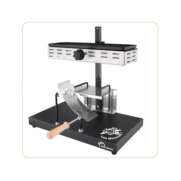 LITTLE BALANCE 8752 Savoyarde 1/2 meule Meuuuh…!, Raclette traditionnelle demi meule, 8 personnes, Rampe chauffante réglable,