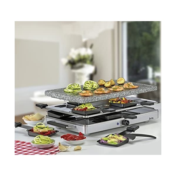 Spring Raclette avec plaque de cuisson en aluminium Gris Taille unique