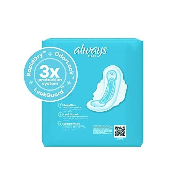 Always Maxi Long Super With Flexi-Wings 32-Count Packages Pack Of 6 by Always