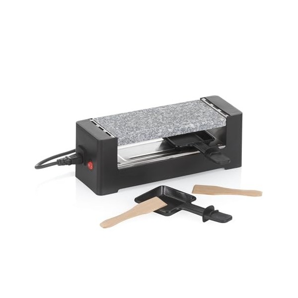 Kela Raclette/Plaque de Pierre chaude Tomül, pour 2 Personnes, Plaque en granit, noir, jusquà 4 appareils connectables, 2x P