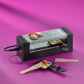 Kela Raclette/Plaque de Pierre chaude Tomül, pour 2 Personnes, Plaque en granit, noir, jusquà 4 appareils connectables, 2x P