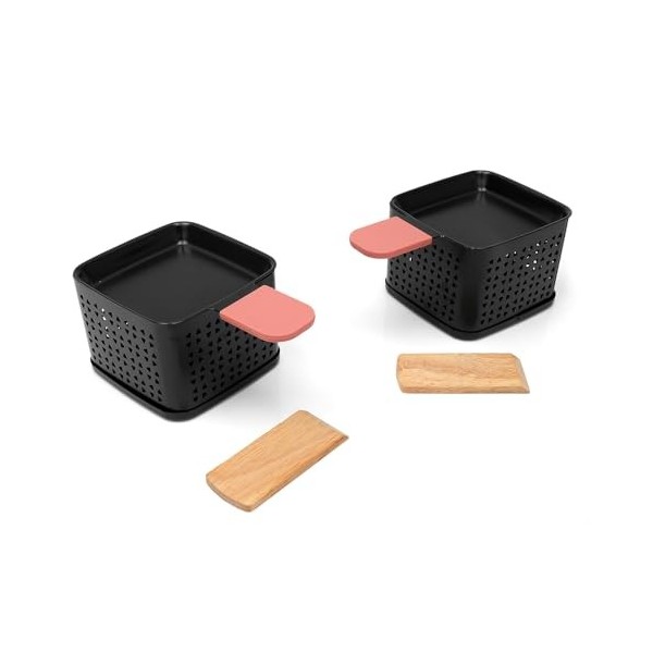 Cécoa - Lot de 2 Raclettes à la Bougie - Fromage fondu en 2 Minutes - Sans Électricité - Format Compact - Motifs - Raclette O