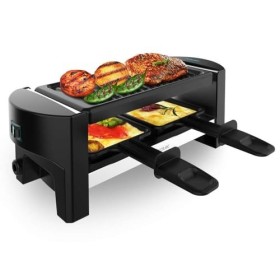 Cecotec Raclette Cheese&Grill 3200 Pocket. 2 Personnes 320W, Finition en Acier Inoxydable, Plaque de Gril Antiadhésive avec S