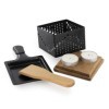 COOK CONCEPT KC2487 Raclette Individuelle A la Bougie, Metal-Fer Bois-Acacia, Bambou-Noir-Acier