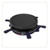 LITTLE BALANCE 8747 Cheese & Fun, Raclette Grill, 2 en 1, Jusquà 6 personnes, Sans PFAS, 800 W, Bleu nuit