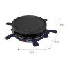 LITTLE BALANCE 8747 Cheese & Fun, Raclette Grill, 2 en 1, Jusquà 6 personnes, Sans PFAS, 800 W, Bleu nuit