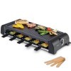 Korona 45060 Barbecue électrique de table/Raclette pour 10 personnes | Raclette XXL avec 10 poêlons & spatules | Avec plaque 