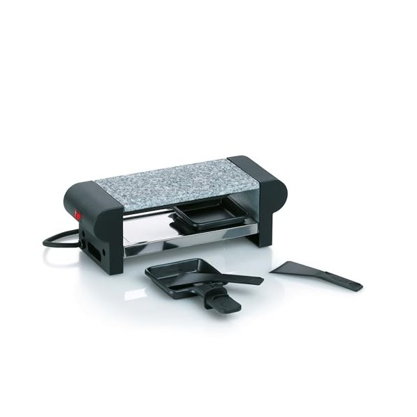 Kela 66493 appareil à raclette avec planche en granit, 2 personnes, coloris noir, Splügen