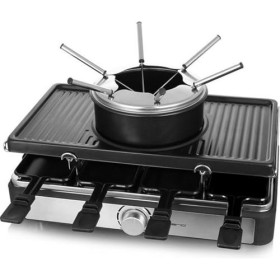 Emerio Plaisir de fête pour jusquà 8 personnes avec cette combinaison 3 en 1 de raclette et de fondue à fromage pour un plai