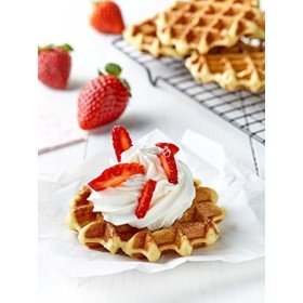 LAGRANGE Jeu de plaques Gaufres Liégoises, compatible avec tous les gaufriers "Premium", Plaques en fonte daluminium, Revête