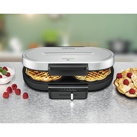 ROMMELSBACHER Machine à gaufres WA 1250, pour 2 gaufres en forme de cœur, 16 cm chacune, diamètre : revêtement anti-adhésif, 