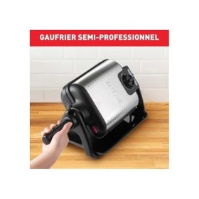 Tefal Gaufrier semi professionnel, 1200 W, Thermostat réglable, Voyant lumineux, Poignée rotative et rabattable, Résultat par