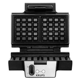Krups Gaufrier FK Noir/Inox Appareil à Gaufre Gaufrier Eléctrique 850W Doubles Plaques de Cuisson Gaufre Gourmande Revêtement
