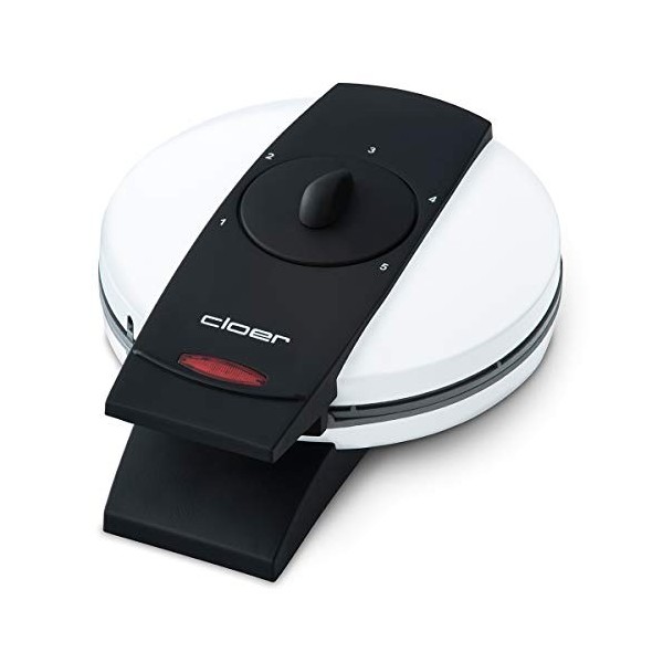 Cloer 261 Gaufrier à cornets pour cônes extrêmement fins et croustillants, Plaques de cuisson 14,5 cm Ø, Revêtement antiadhés