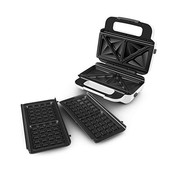 TEFAL Snack XL Appareil à croques et à gaufres, 850W, Plaques amovibles extra profondes et larges, Multifonction, Chauffe rap