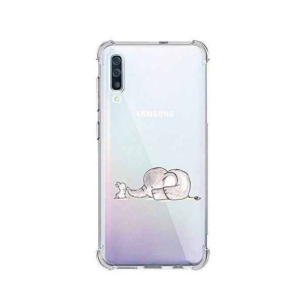 Oihxse Compatible pour Coque Transparent Samsung Galaxy A20E Ultra Mince TPU Silicone Souple Housse Fine Mignon Motif Dessin 