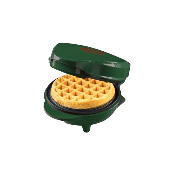 Bestron Mini Gaufrier en édition de Noël, appareil à gaufres avec revêtement antiadhésif, Gaufrier idéal pour Noël, les fêtes