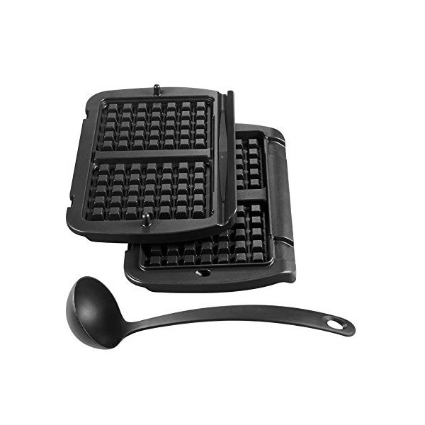 Tefal Plaques à gaufres XA7238 pour Optigrill - En aluminium moulé sous pression - Revêtement antiadhésif - Gaufres belges - 