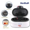 StarBlue Double Gaufrier Pour Gaufres En Forme De Coupelle, Cadeau Ideal, 220-240 V, 50/60 Hz, 1200 W, Prise UK Adaptateur De