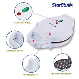 Gaufrier Oeufs de Hong Kong par StarBlue – Réalisez des Gaufres Œufs ou Boules, Bubble ou Egg Waffles, Eggettes, Gai Dan Jai 