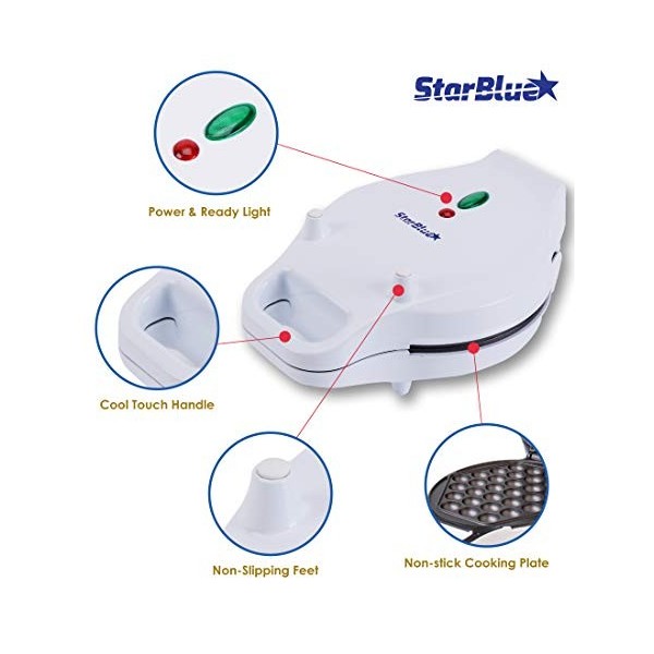 Gaufrier Oeufs de Hong Kong par StarBlue – Réalisez des Gaufres Œufs ou Boules, Bubble ou Egg Waffles, Eggettes, Gai Dan Jai 