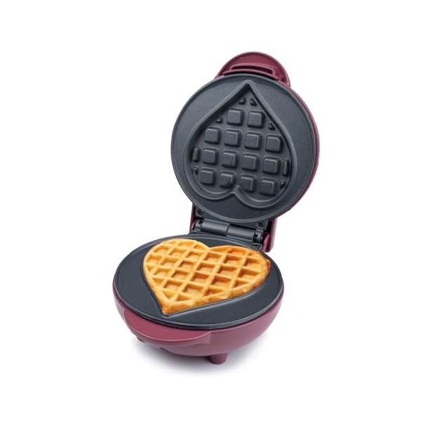 Korona 41006 Mini gaufrier en forme de cœur - Environ 9,5 cm - Pour les fêtes ou les anniversaires denfants - Convient pour 