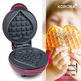 Korona 41006 Mini gaufrier en forme de cœur - Environ 9,5 cm - Pour les fêtes ou les anniversaires denfants - Convient pour 