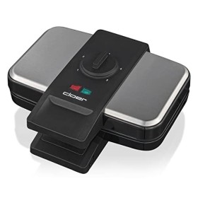 Cloer 1459 Gaufrier pour gaufres de Bruxelles, 1000 W, lumière de cuisson, degré de brunissement infiniment variable, noir