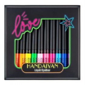 Ensemble deye-liner liquide néon, 12 couleurs UV Glow Matte Eyeliner, étanche longue durée coloré fluorescent corps peinture