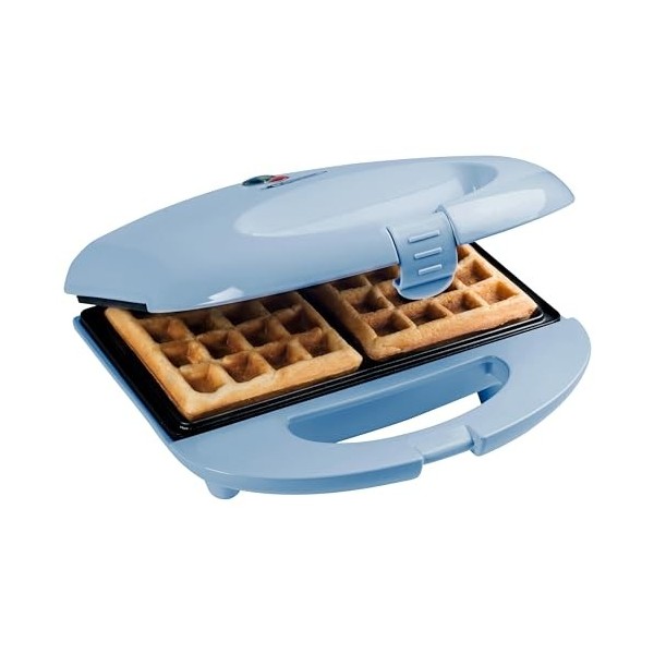 Bestron Gaufrier pour Gaufres de Bruxelles, Gaufrier avec Revêtement Anti-Adhésif, Design Rétro, 700 Watts, Couleur: Menthe, 