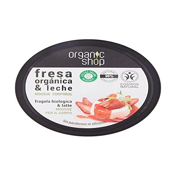 ORGANIC SHOP Mousse Corporale Yogur de Fraise 250 ml Standard, unique