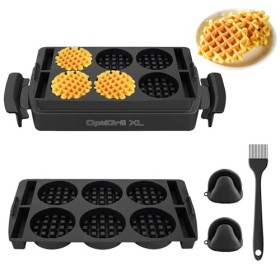 Insert à gaufres compatible avec Tefal OptiGrill XL, 4 en 1 XL, 2 en 1 XL, Elite XL, Plus + XL, Elite Plus XL, moule à gaufre