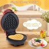 Mini Gaufrier en Forme de Cœur, RISVOWO 350W Machines à Gaufres avec Revêtement Anti-Adhésif, Petit Gaufrier pour les Anniver