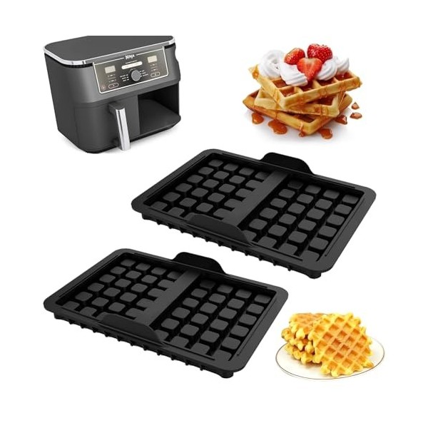 Plaques à Gaufres,Moules à Gaufres Belges en Silicone,Machine à Gaufres,Revêtement Antiadhérent,Compatibles avec AF400EU, AF4