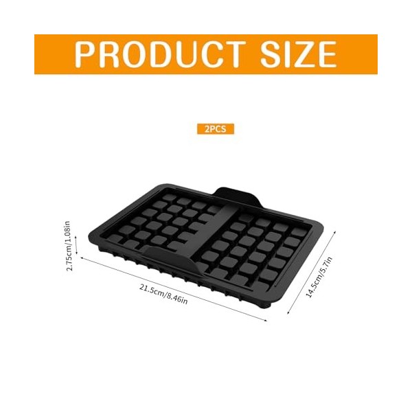 Plaques à Gaufres,Moules à Gaufres Belges en Silicone,Machine à Gaufres,Revêtement Antiadhérent,Compatibles avec AF400EU, AF4
