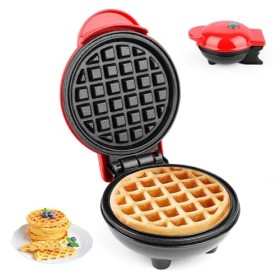 Mini Fer à Gaufre,Machines à Gaufres Et Croques, Machine à Gaufres Belge ø10cm, 220V| Petit Gaufre 350w Classic, Chauffage Do